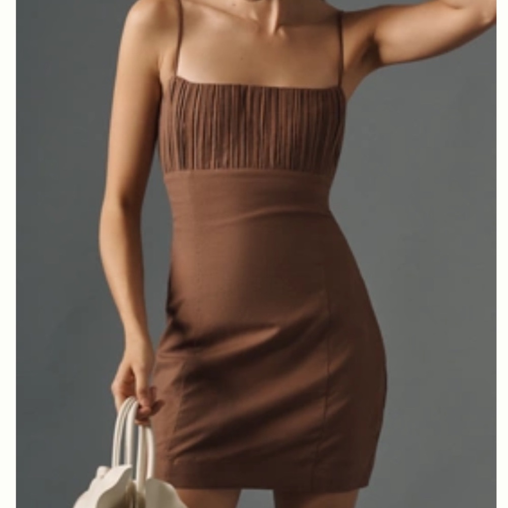NWT Anthropologie Maeve Ophelia Sleeveless Linen Mini Dress Size 8